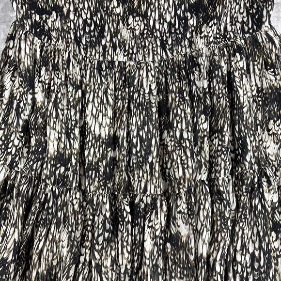 Peruvian Connection Tiered Maxi Skirt Women's 6 Brown Plumage Pockets (1069) - Picture 9 of 12